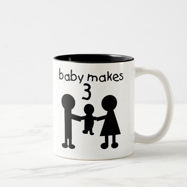 Baby macht 3 zweifarbige tasse (Rechts)