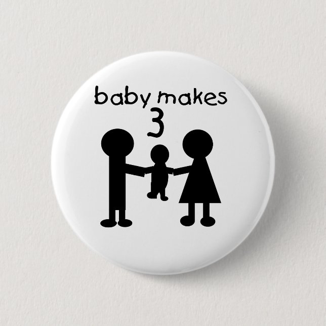 Baby macht drei button (Vorderseite)