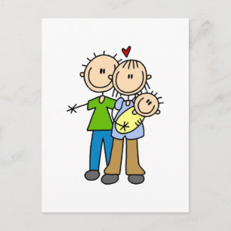 Baby macht drei T - Shirt und Geschenke Postkarte