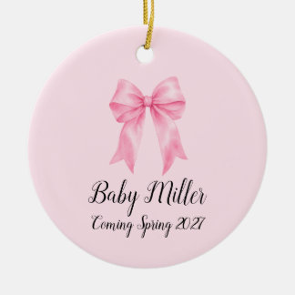Baby-Mädchen-Baby-Ankündigungs-Ornament Keramik Ornament