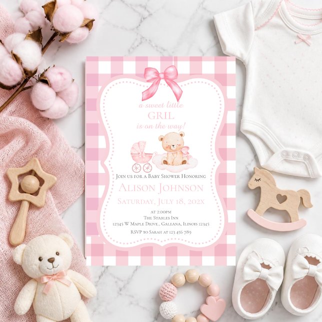 Baby Mädchen Baby Shower Einladung  (Von Creator hochgeladen)
