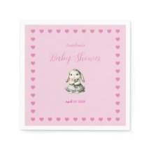 Baby Mädchen Dusche Papier Serviette