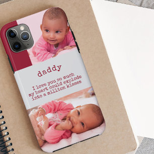 Baby-Mädchen-Fotos mit süßen Worten für Papa Case-Mate iPhone Hülle