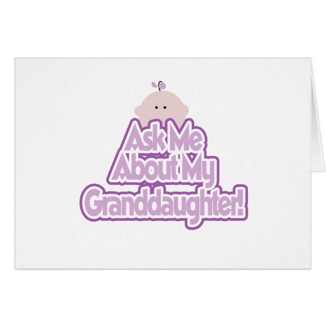 Baby-Mädchen fragen über meine Enkelin-T-Shirts (Vorderseite (Horizontal))