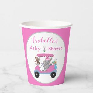 Baby-Mädchen-Golf-Elefant & Affe-Dusche Pappbecher