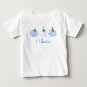 Baby-Mädchen Hellblaues Kürbis-Trio-T-Shirt Baby T-shirt