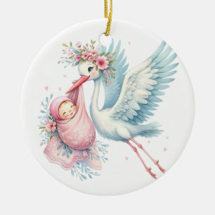Baby Mädchen Keramik Ornament