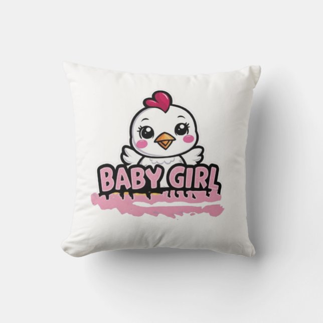 Baby Mädchen Kissen (Vorderseite)
