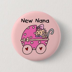 Baby-Mädchen-neue Nana-T - Shirts und -geschenke Button