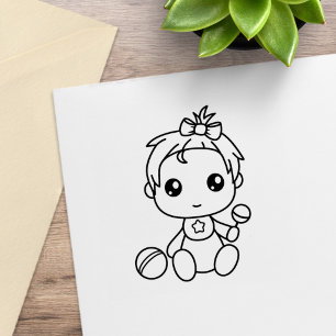 Baby-Mädchen-Overall Color Me Gummistempel