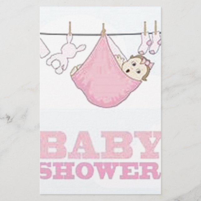 BABY-MÄDCHEN-PARTY-EINZELTEIL-DEKOR BRIEFPAPIER (Vorderseite)