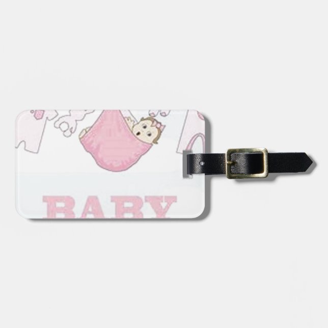 BABY-MÄDCHEN-PARTY-EINZELTEIL-DEKOR GEPÄCKANHÄNGER (Vorderseite horizontal)