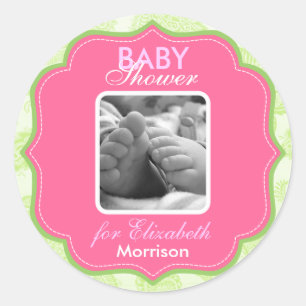 Baby-Mädchen-Party Runder Aufkleber