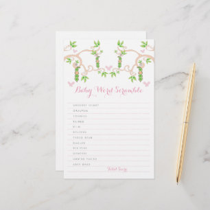 Baby Mädchen Rosa Erbse in einer Schote Benutzerde Briefpapier
