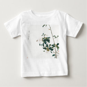 BABY MÄDCHEN T - SHIRT MIT INDIVIDUELLE NAME BLUME