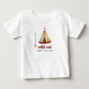 Baby Mädchen T-Shirts - Wilder Tipi-Druck
