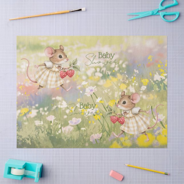 Baby Mädchen Waldtier Dusche Seidenpapier (Basteln)