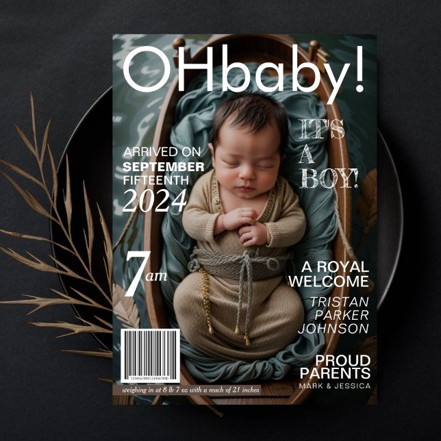 Baby Magazine Birth Ankündigung (Von Creator hochgeladen)