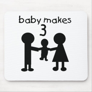 Baby Makes Three Mousepad