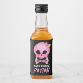 Baby Makin' Pose Black Halloween Baby Dusche Alkoholflaschenetikett