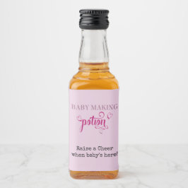 Baby Making Potion Baby Dusche Gefallen Pink Mini Alkoholflaschenetikett