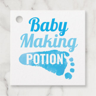 Baby Making Potion Blue Footprint Dusche Vielen Da Geschenkanhänger