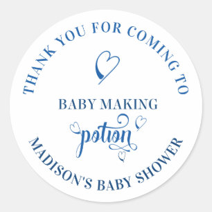 Baby Making Potion Boy Baby Dusche Vielen Dank Runder Aufkleber