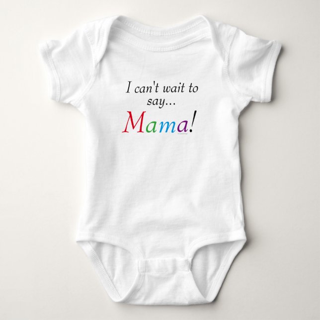 Baby Mama Sprichwort Fun Säugling Shirt (Vorderseite)