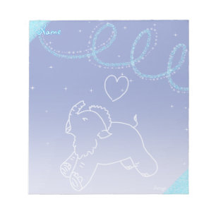 Baby Mammoth gähnend Notizblock