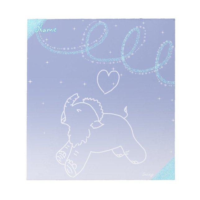 Baby Mammoth gähnend Notizblock (Vorderseite)