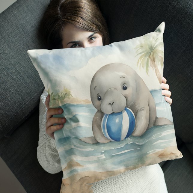 Baby Manatee Boys Kissen (Von Creator hochgeladen)