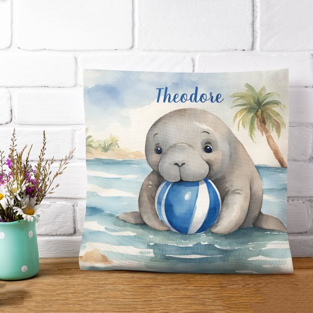 Baby Manatee Boys Personalisiert Kissen (Von Creator hochgeladen)