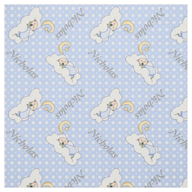 Baby, Mann & Blau Polka Dot Kinderzimmer Stoff (Muster)