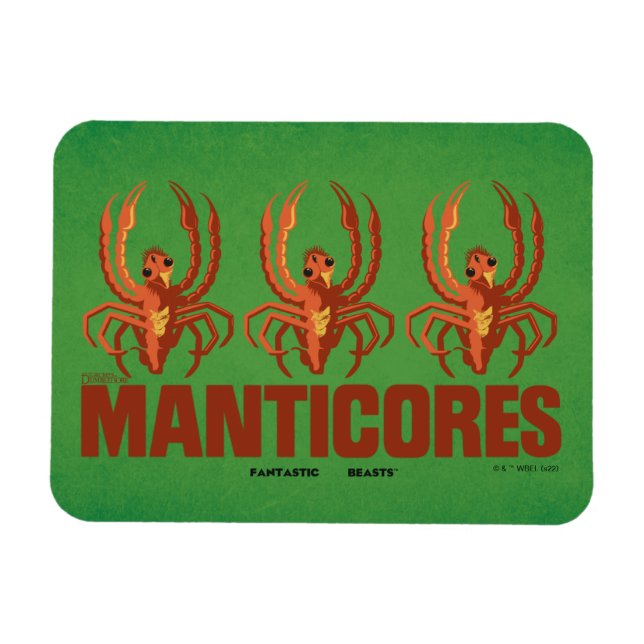 Baby Manticores Vintag Graphic Magnet (Horizontal)