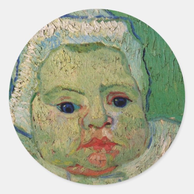 Baby Marcelle Roulin von Vincent van Gogh Runder Aufkleber (Vorderseite)