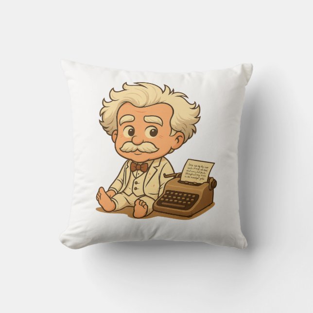 Baby Mark Twain Kissen (Vorderseite)