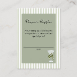 Baby Martini 'tini-one' Diaper Raffle Begleitkarte