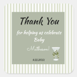 Baby Martini 'tini-one'  Quadratischer Aufkleber