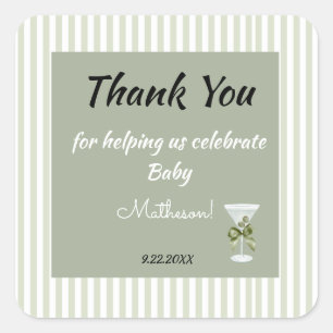 Baby Martini 'tini-one' Quadratischer Aufkleber