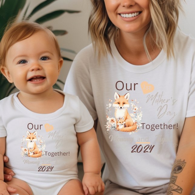 Baby Matching Fox - unser erster Muttertag zusamme Strampler (Baby Matching. Fox and Baby. Our First Mother's Day Together!)