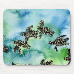 Baby-Meeresschildkrötereptiltiertiermalerei Mousepad