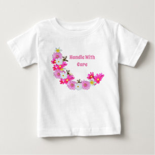 Baby Meerkat und Blume, Baby Tshirt
