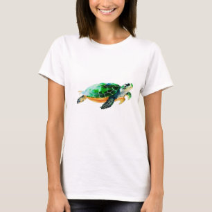 Baby-Meerschildkröte bewegt sich auf das Meer zu T-Shirt