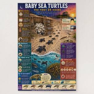 Baby-Meerschildkröten - Bemerkenswerte erste Reise Puzzle