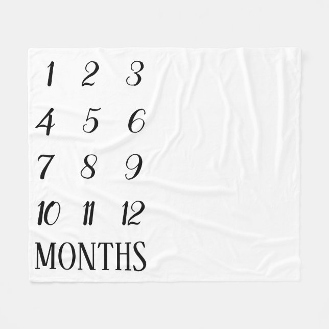 Baby-Meilenstein-Decke Fleecedecke (Vorderseite (Horizontal))