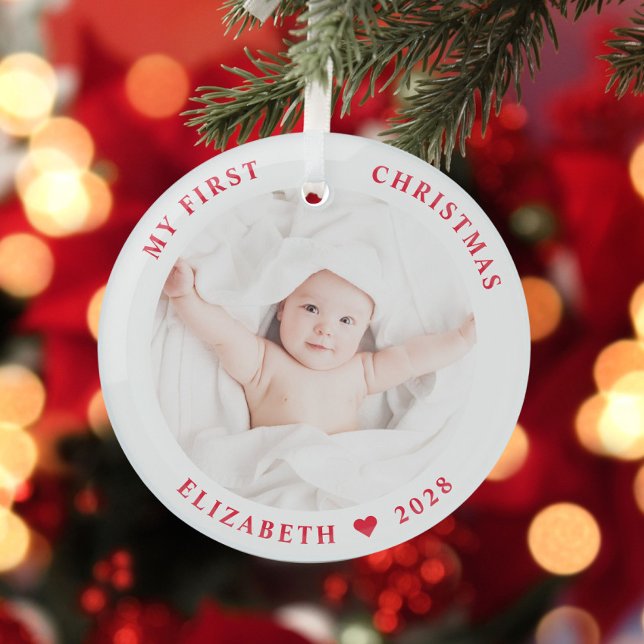 Baby Mein erstes Weihnachts-Foto Ornament Aus Glas (Von Creator hochgeladen)