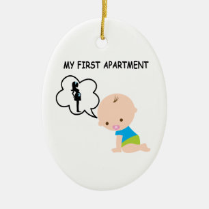 Baby meine erste Wohnung Keramik Ornament
