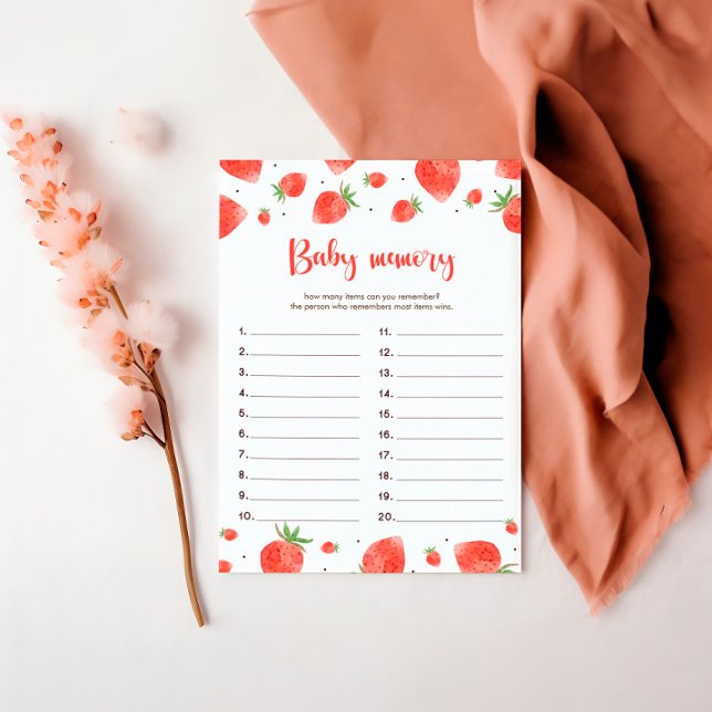 Baby Memory Game Card, Berry Sweet Baby Dusche Einladung (Von Creator hochgeladen)