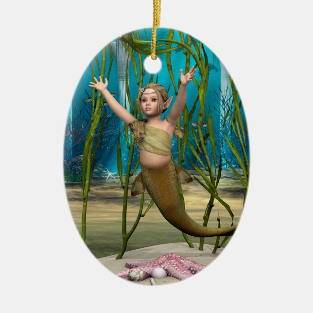 Baby Mermaid Keramikornament (Vorne)