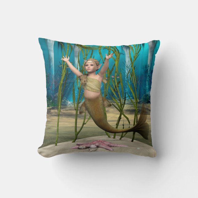 Baby Mermaid Kissen (Vorderseite)